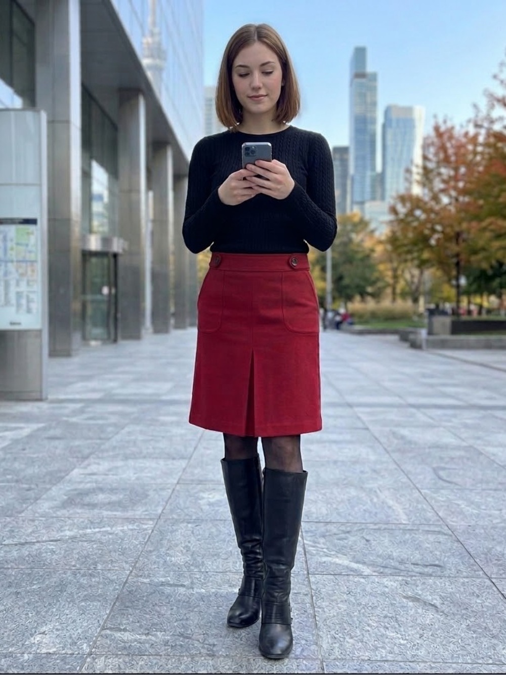 Parisian Red Olsen A-Line Mini
